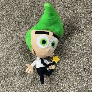2012 Nicktoons Fairly Odd Parents Cosmo 8” Plush Stuffed Animal